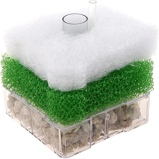 Xinyou XY-2011 Bio Sponge Filter (Square Shaped) with filter media | Suitable for Upto 2 Feet Tank | A Simple and Efficient Filter for Your Aquarium