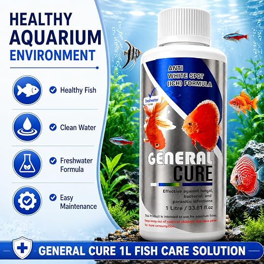 Petzlifeworld Aquatic Remedies 1L General Cure Freshwater Fish Care Formula | Safe for All Aquatic Animals