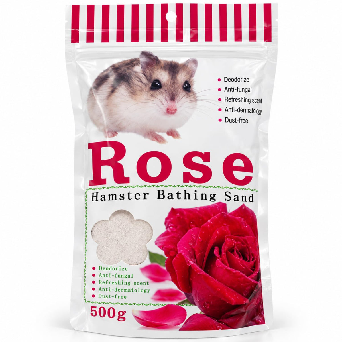 Petzlifeworld Scented Hamster Bath Sand 500g – Rose, Lavender, Green Apple & Lemon