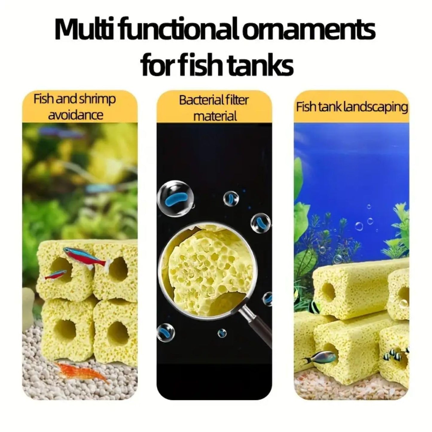 PetzLifeworld Ceramic Bio Media Blocks – Premium Aquarium & Koi Pond Filter Media for Crystal Clear Water