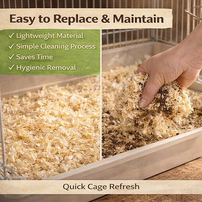 petzlifeworld 200 GRM Wood Shaving for Birds, Hamsters & Small Animals – Natural Pine Bedding | Odor Control | High Absorption | Low Dust | Nesting & Cage Base Material