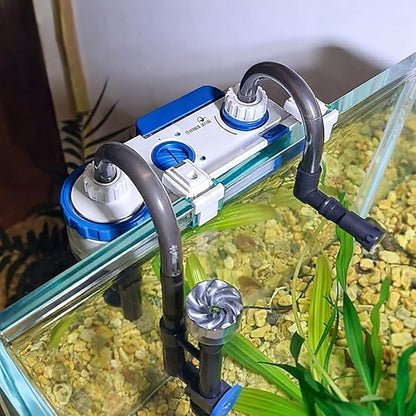 Sun-Sun Large Flow Hang-On Back Aquarium Filter Silent External Bio Power Filter For Freshwater & Planted Fish Tanks | Multi-Stage Filtration System (YBF 500 | 6W | 500L/Hr)