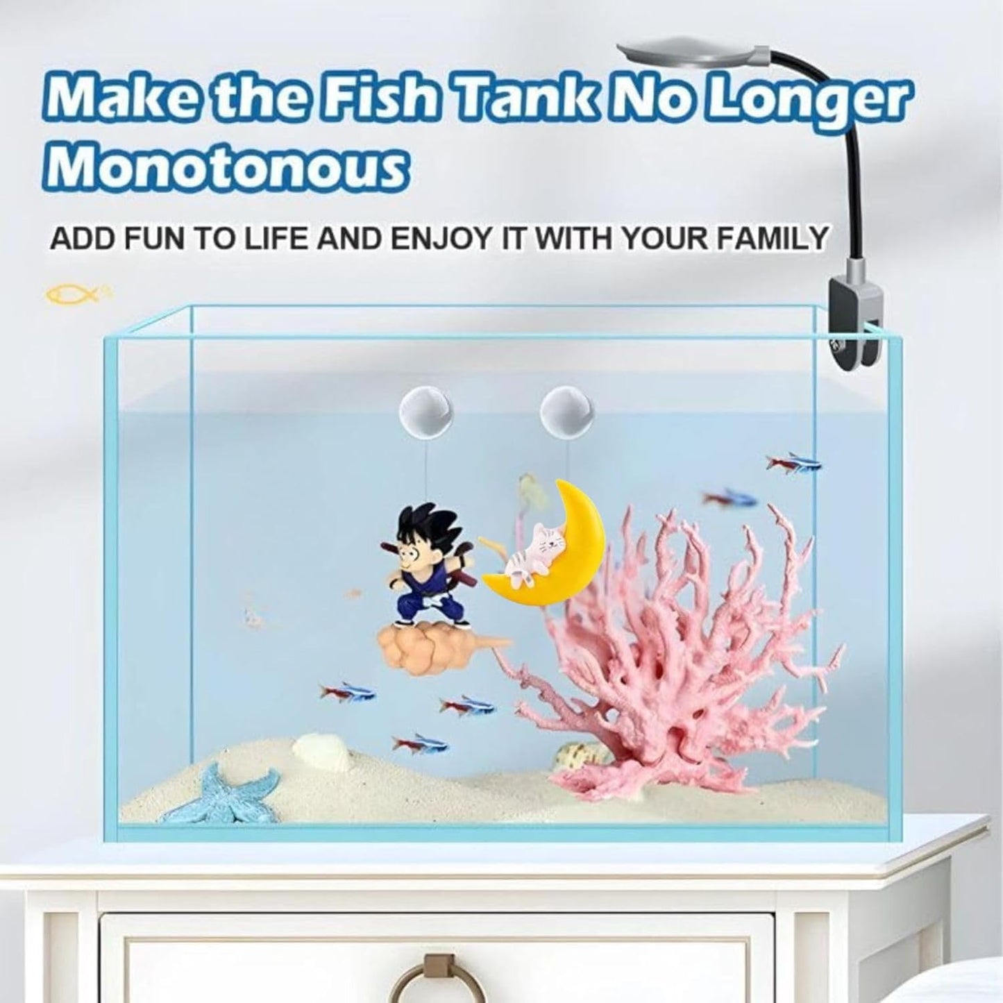 Petzlifeworld  2 Pcs Combo (Betta Leaf + Training Mirror) with Interactive Floating Ball