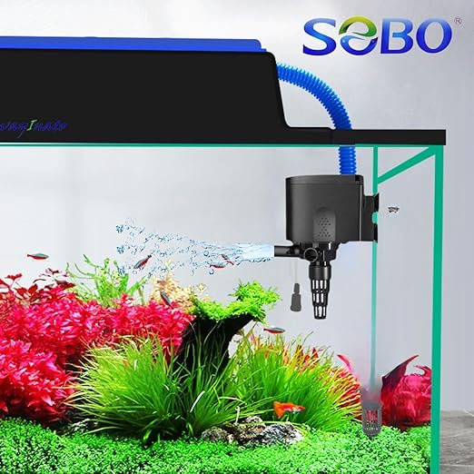 Sobo WP-780F | 10W | 800L/Hr | Suitable for 30cm - 42cm Tank Aquarium Top Filter with 1 Feet Sponge | Efficient Filtration for Clean & Clear Water Maintain