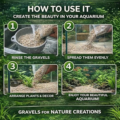 Petzlifeworld10Kg Nature Aquarium Goods – Natural Aquarium Gravel for Aquascaping | pH Neutral Substrate for Fish & Plants | Decorative Gravel for Freshwater Aquariums
