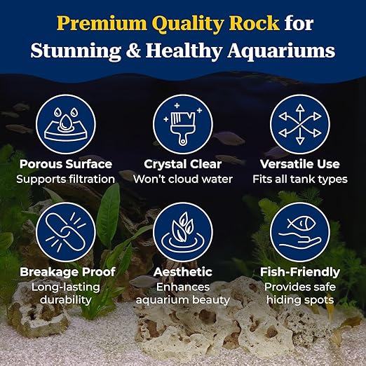 PetzLifeworld Natural White Sansibar Stone – Premium Aquarium Decoration for Marine & Cichlid Fish Tanks
