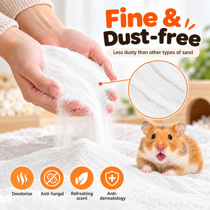 Petzlifeworld Scented Hamster Bath Sand 500g – Rose, Lavender, Green Apple & Lemon