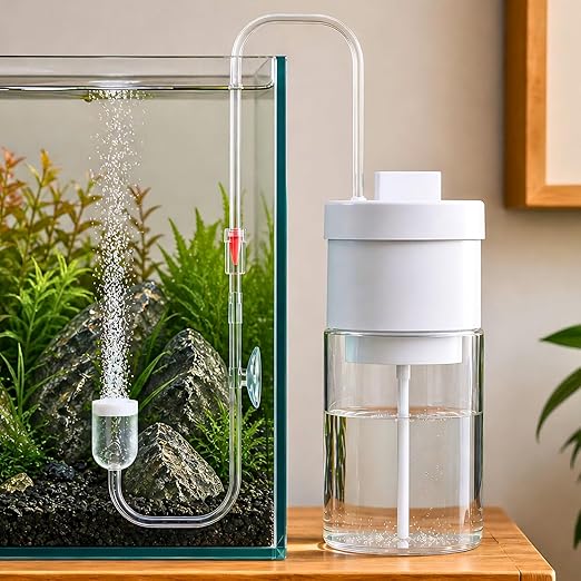 petzlifeworld Smart APP Control CO2 Generator Kit for Aquarium Plants | Automatic CO2 System with Glass Diffuser, Bubble Counter, U-Type Tube & Suction Cup | DIY CO2 Supply Kit for Fish Tank Plants