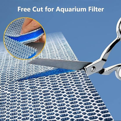 Petzlifeworld 25 * 11cm (Pack of 2) Upgraded 8D Multi Layer Reusable Aquarium and Koi Pond Filter Media Sponge
