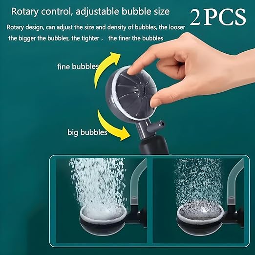 petzlifeworld 1  Pcs Aquarium Air Stone Bubble Diffuser, Black Plastic Dome with Strong Suction Cup for Hydroponics Air Pump Bucket Small Ponds Reservoir
