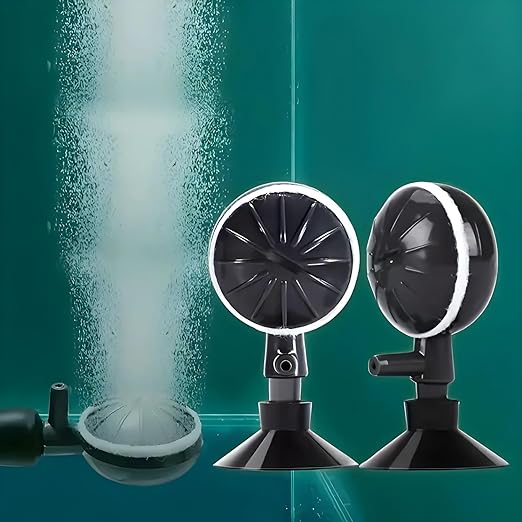 petzlifeworld 1  Pcs Aquarium Air Stone Bubble Diffuser, Black Plastic Dome with Strong Suction Cup for Hydroponics Air Pump Bucket Small Ponds Reservoir
