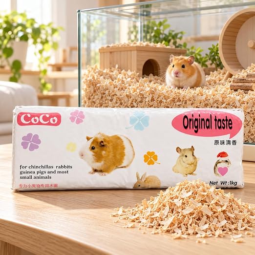 petzlifeworld Lavender and Original Tast  Scented Small Pet Bedding 1KG | Soft & Highly Absorbent Wood Shavings | Low Dust Formula | Odor Control | Safe for Hamsters, Guinea Pigs, Rabbits & Other Small Animals