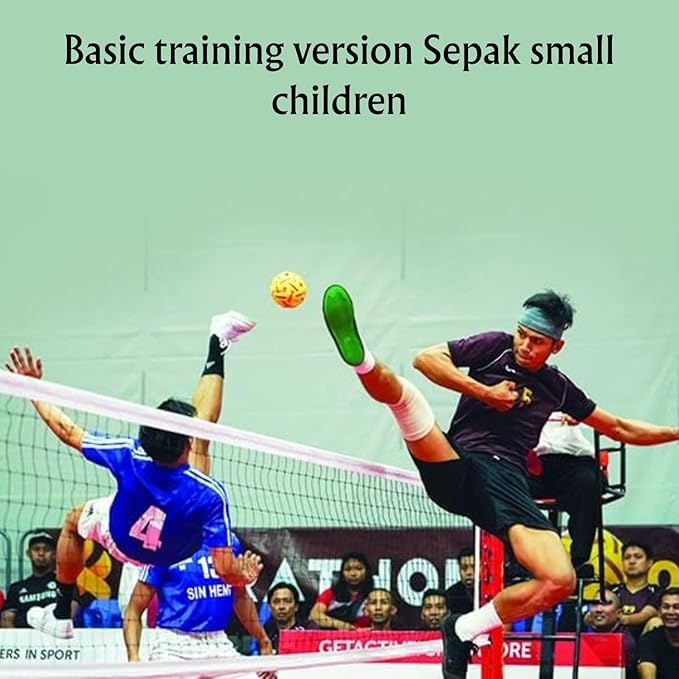 petzlifeworld Marathon MT-101 Sepak Takraw for Small Children | Lightweight Beginner Training Ball for Age 5-12 | Safe Durable Design for Indoor & Outdoor Play | Rattan-Style Plastic Ball