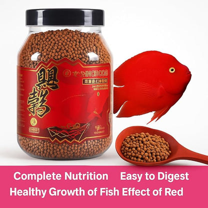 Inch Gold Red Parrot Color Enhancer Fish Food