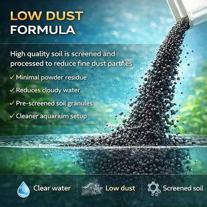 YEE 3L Native Water Grass Aquarium Soil for Planted Aquarium | Nutrient Rich Aqua Soil Substrate for Fish Tanks | pH Buffering 6.0–7.0 | Low Dust Long-Lasting Granules