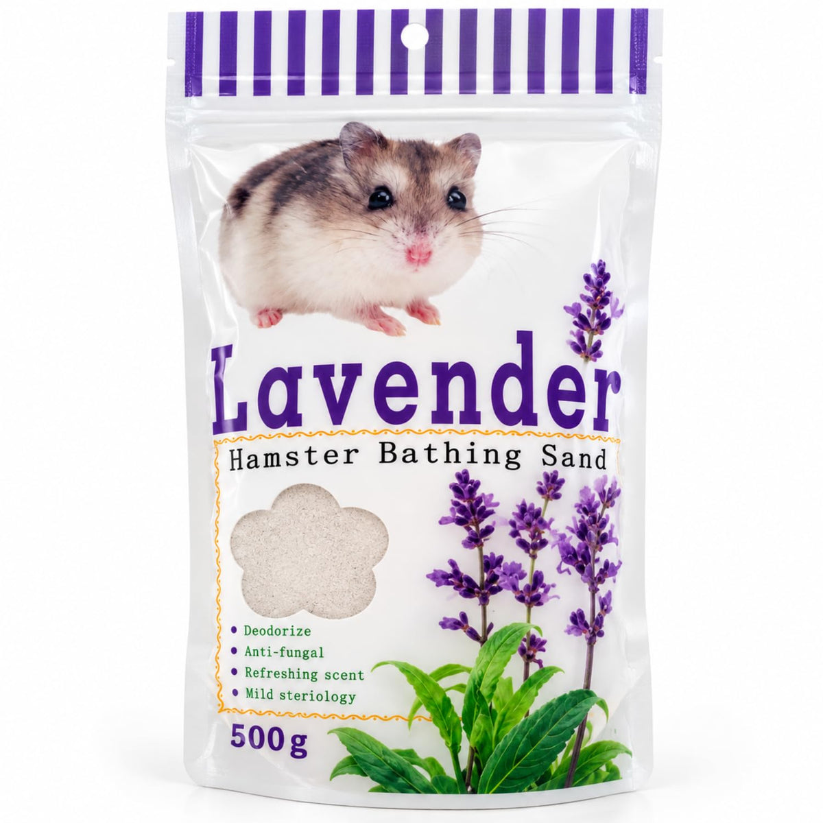 Petzlifeworld Scented Hamster Bath Sand 500g – Rose, Lavender, Green Apple & Lemon