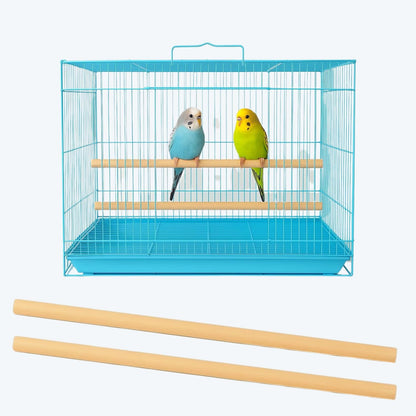 PetzLifeworld 2pcs 2 Feet Natural Wooden Stick for Bird Cage – Sturdy Standing Poles for Parrots, Budgerigars & African Love Birds | Durable Wooden Design for Comfort & Activity (Only Stick)