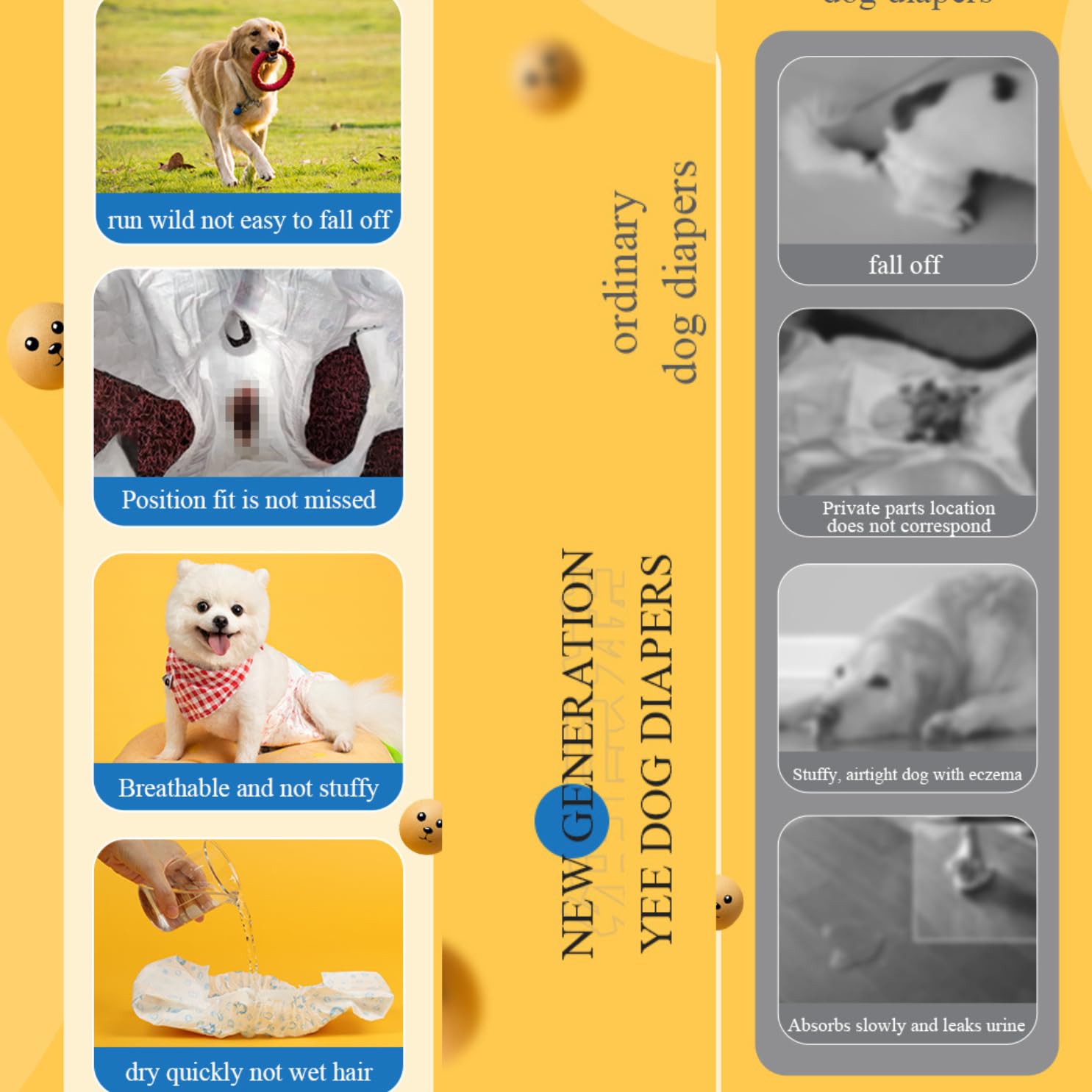 PetzLifeworld Male Env-Friendly Disposable 12 Pcs Pack Diaper for