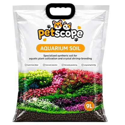 Petzlifeworld Petscope 9L Soil for Planted Aquariums & Crystal Shrimp Tanks | Specialized Synthetic Aquatic Plant Substrate | Quick Clean Water | Long Lasting Fertility | Durable Granule Structure