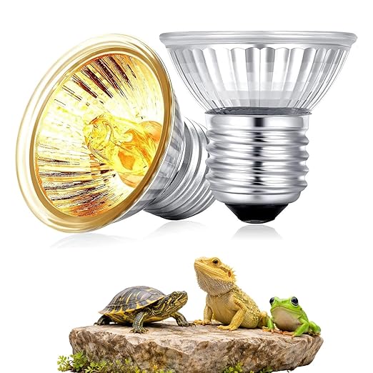 Petzlifeworld  1 Pcs Reptile UVB + UVA Heat Lamp  E27 Base, Basking Light for Turtle Tortoise Lizard Frog Snake, Dual Spectrum UV Light for Calcium Growth & Heating, Terrarium Aquarium Bulb