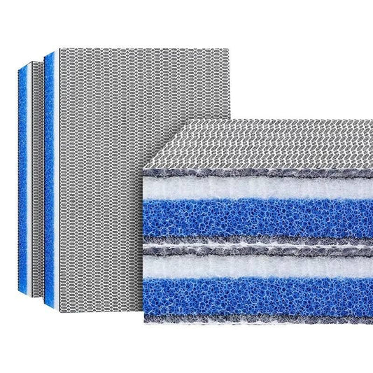 petzlifeworld (Pack of 3) Upgraded 8D Multi Layer 40 * 10 Cm Reusable Aquarium and Koi Pond Filter Media Sponge for Cyrstal Clear Water | No Clog | Washable by Petzlifeworld