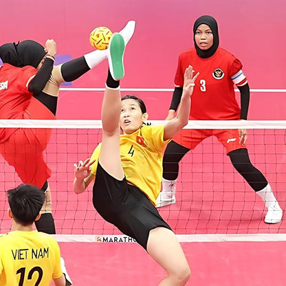 petzlifeworld Marathon MT-102 Basic Training Model, Sepak for Older Children | Lightweight Basic Training Ball | Durable Rattan-Style Plastic Ball | Made in Thailand | Indoor & Outdoor Play