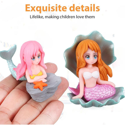 Petzlifeworld Miniature Mermaid (3 Pcs-Any Mermaid) Cute Resin Toys for Aquarium Fish Tank Decoration