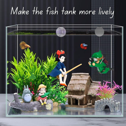 Petzlifeworld (Pack of 2) Floating Little Witch & Diver (Random Color) Aquarium Decorations