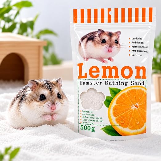 Petzlifeworld Scented Hamster Bath Sand 500g – Rose, Lavender, Green Apple & Lemon