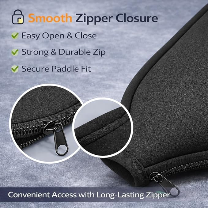 Petzlifeworld Pickleball Paddle Cover Neoprene, Universal Paddle Case with Zipper, Waterproof Protective Sleeve for Pickleball, Table Tennis & Beach Paddle, Lightweight Travel Storage Bag