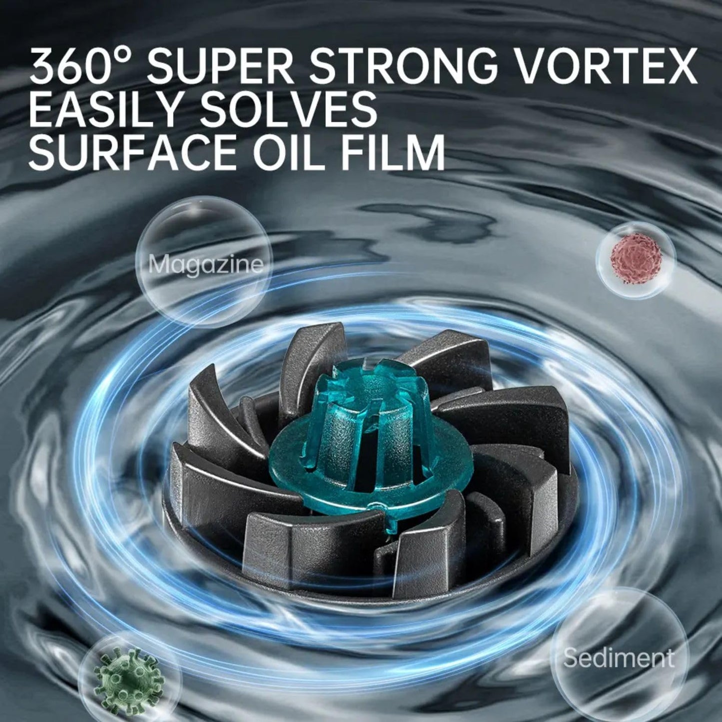Cherlam 3W | 300L/Hr Aquarium Oil Film Processor with Waterfall Design