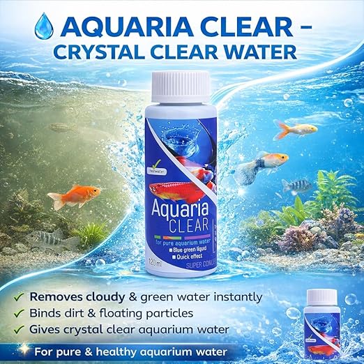 Petzlifeworld Aquatic Remedies Aquaria Clear for Aquarium Fish Tank Cloudy Water Remover | for Crystal Clear Water (Pack of 2 * 120 ML| 240 ML)