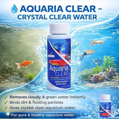 Petzlifeworld Aquatic Remedies Aquaria Clear for Aquarium Fish Tank Cloudy Water Remover | for Crystal Clear Water (Pack of 2 * 120 ML| 240 ML)
