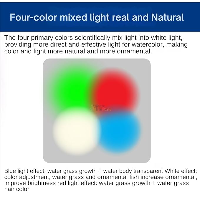 Petzlifeworld WRGB Ultra Slim 9 Color Modes Submersible Aquarium Planted Tank LED Light with Acrylic Light and Tools Holders | Touch Control | Water Proof