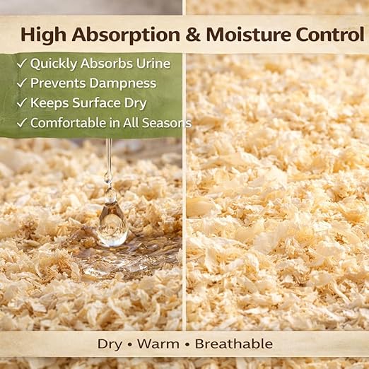 petzlifeworld 200 GRM Wood Shaving for Birds, Hamsters & Small Animals – Natural Pine Bedding | Odor Control | High Absorption | Low Dust | Nesting & Cage Base Material