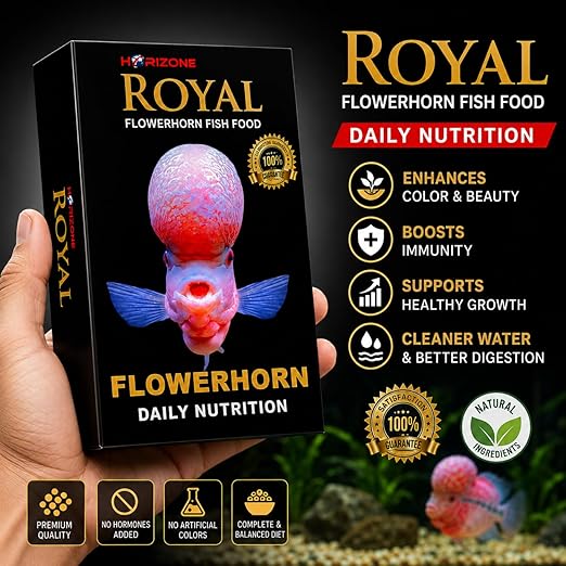 Horizone Royal Flowerhorn Daily Nutrition Fish Food, 100G