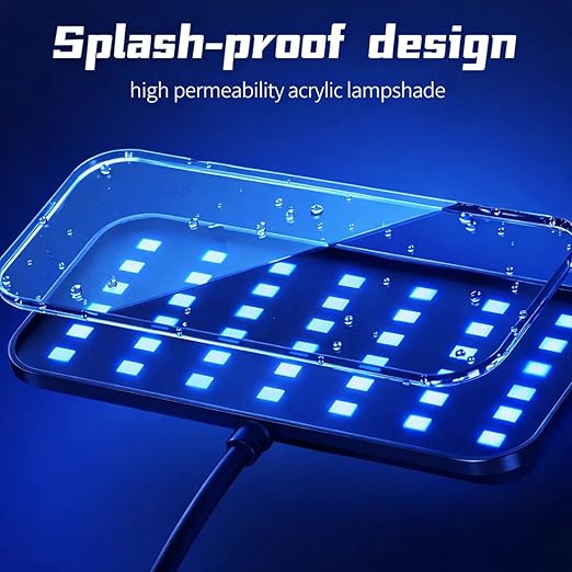 Bluepet  10W Flat Nano S3 Full Spectrum Aquarium Light – Clip-On LED Light with 360° Flexible Head for Planted Nano Fish Tanks