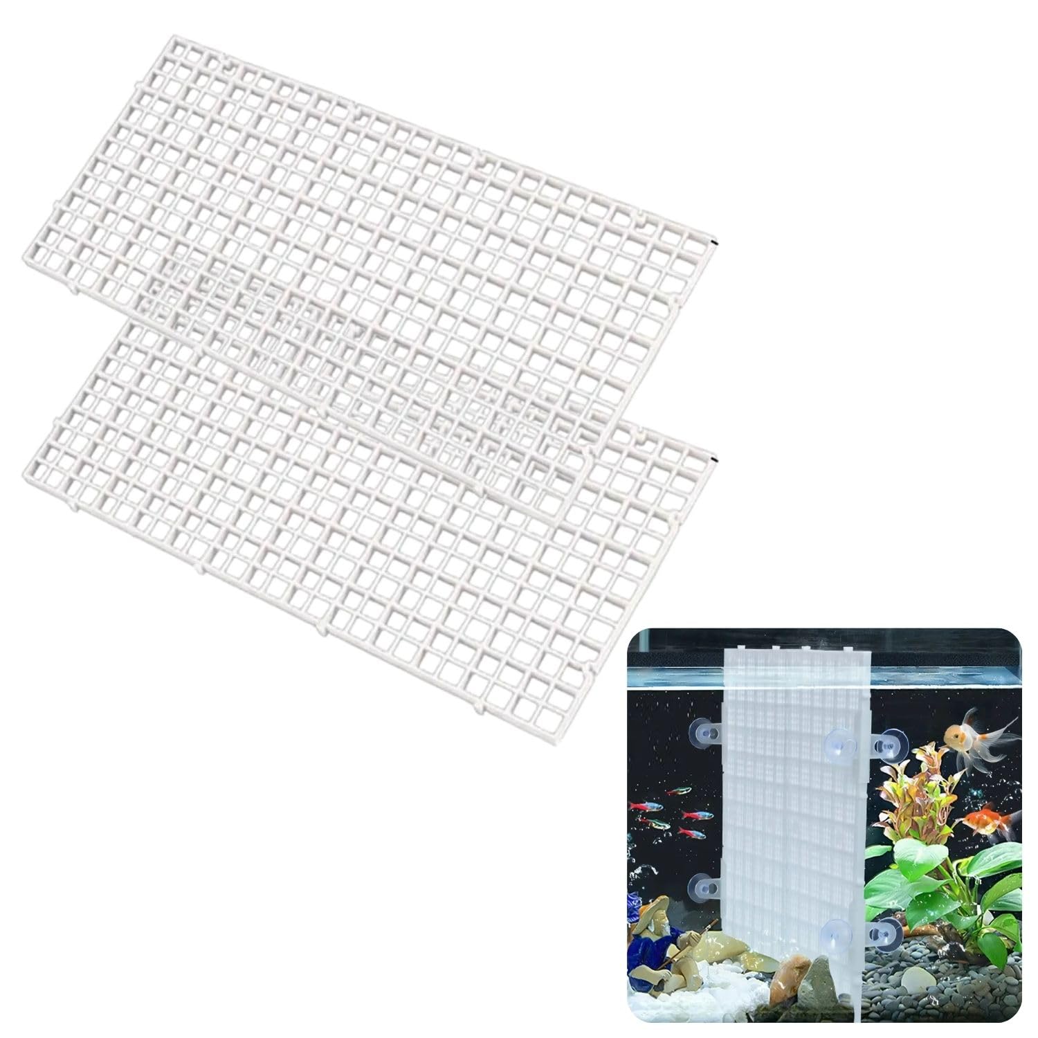Petzlifeworld White Fish Tank Divider Plastic Aquarium Divider Panel S – PetzLifeWorld