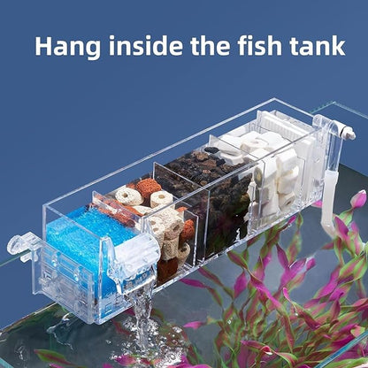 Petzlifeworld Transparent Acrylic Multi Layer Top Sump Filter Box