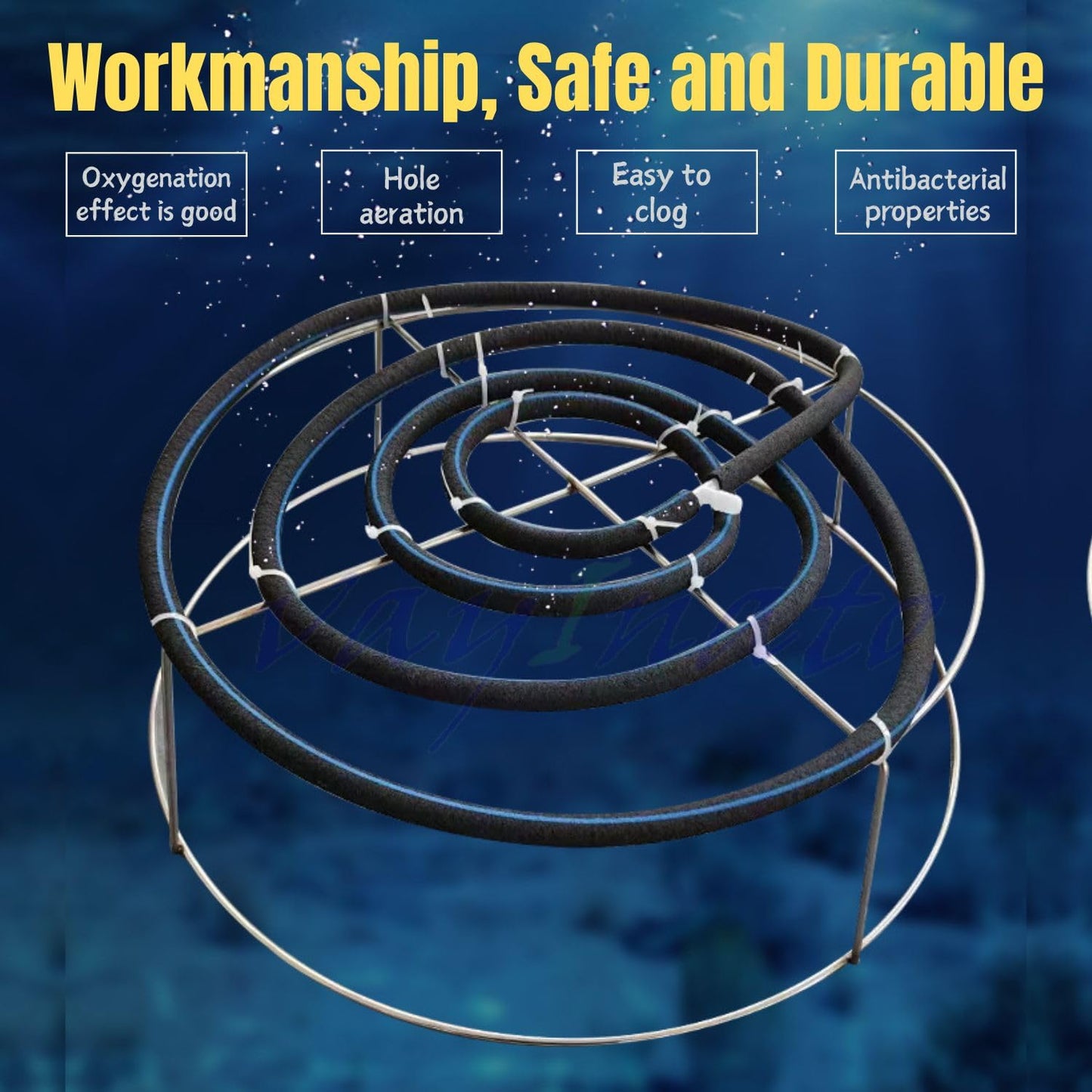 Petzlifeworld 16mm Aquaculture Aeration Tube Nano Bubble Oxygen Diffuser for Fish Tank, Koi Pond, and Hydroponics