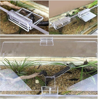 PetzLifeworld6 Pcs Acrylic Aquarium Fish Tank Glass Clossing Top Lid Cover Support Clip Clamp for Rimless Aquarium and Top Open Glass Support Suitable for Tank Thickness