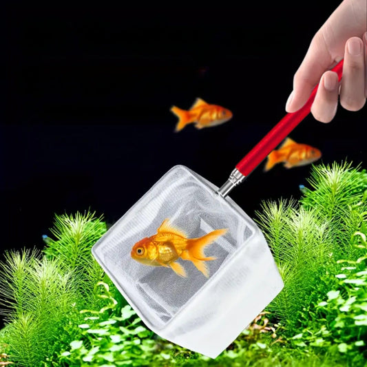 aquarium fish net Nets SR Aquaristik Accessories Essential tools to help keep your aquarium clean and your fish healthy SOFT NET TYPE) Telescopic Silver