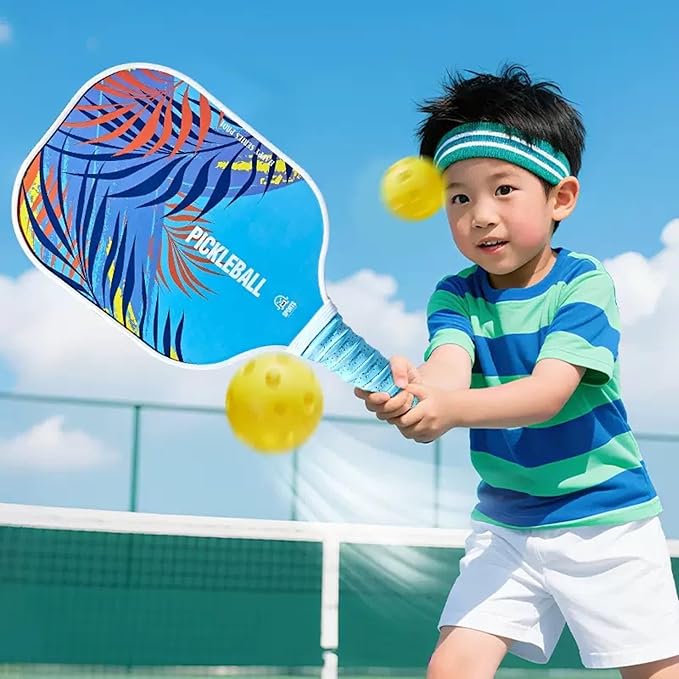 petzlifeworld Pickleball Beginners Combo Pack | 2 Paddles + 1 Ball with Hand Grip | Lightweight & Durable Starter Kit |48 * 7 Cm