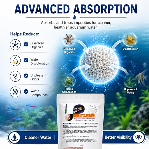 Petzlifeworld Aquatic Remedies by-Par, 100ML (Mesh Bag Included), Regenerative Absorbent Aquarium Water Purifier