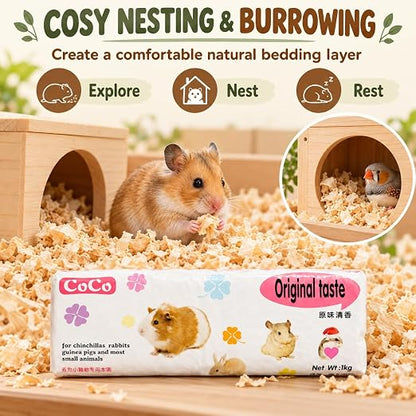 petzlifeworld Lavender and Original Tast  Scented Small Pet Bedding 1KG | Soft & Highly Absorbent Wood Shavings | Low Dust Formula | Odor Control | Safe for Hamsters, Guinea Pigs, Rabbits & Other Small Animals