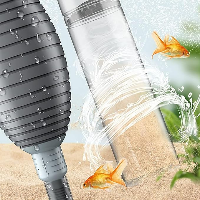 YEE Premium 2.6 Meter Grey Aquarium Fish Tank Syphon Gravel Sand Cleaner Vaccum Water Changer with Flow Control Tap