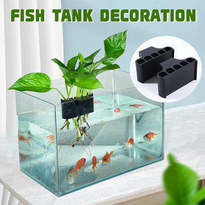 is money plant good for aquarium VAYINATO® 5 Hole Aquarium Fish Tank Water Plant and Indoor Money Plast