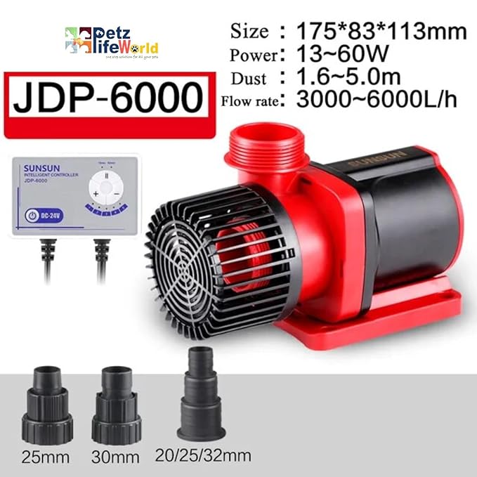 Sunsun JDP Series Controllable DC Variable Submersible Ultra Quite Water Pump for Aquarium and Pond Water Circulation