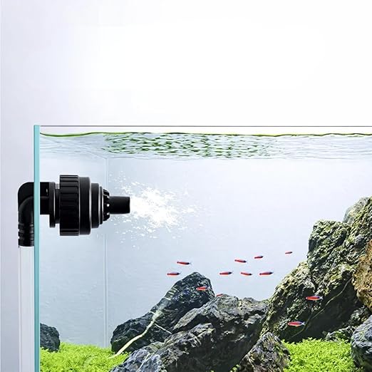 Petzlifeworld Rotatable Duckbill Return Nozzle 20mm for Aquarium Pump – 360° Adjustable Water Flow Outlet, ABS Black Duckbill Jet, Fish Tank Filtration Return Pipe Connector