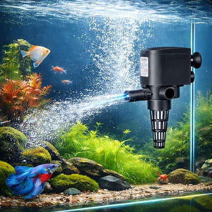 SOBO WP-4880 | 45W | 2M Lift Height Aquarium Submersible Pump 3000L/H High Flow Power Head | Multi-Function Water Circulation, Oxygenation & Filter Support for Freshwater & Marine Tanks
